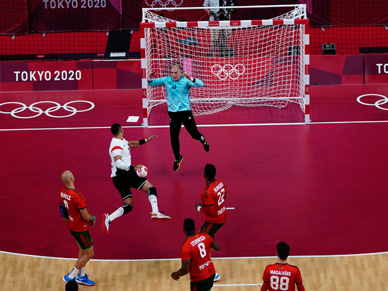 جانب من مباراة مصر والبرتغال في كرة اليد