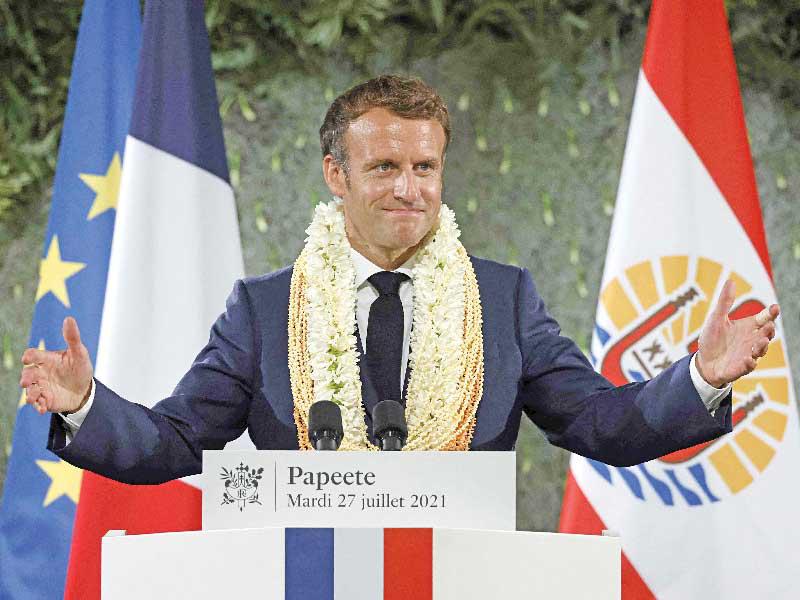 الرئيس الفرنسي إيمانويل ماكرون