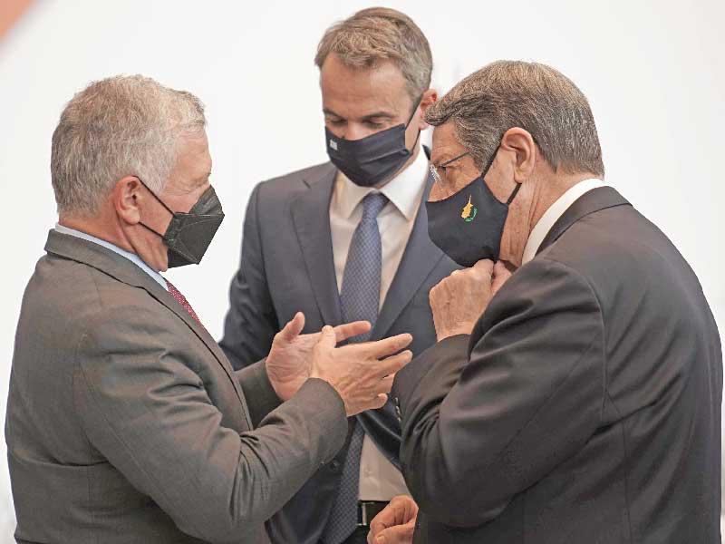 عاهل الأردن: فوائد استراتيجية  لقمّة اليونان وقبرص