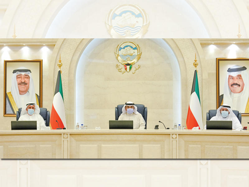 سمو الشيخ صباح الخالد مترئساً اجتماع مجلس الوزراء أمس الأول
