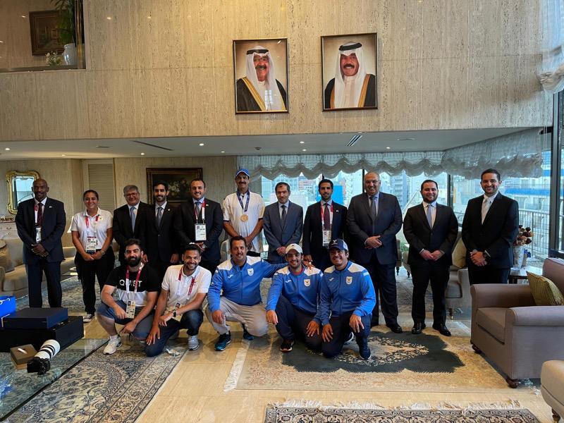 الوفد الأولمبي في سفارتنا باليابان