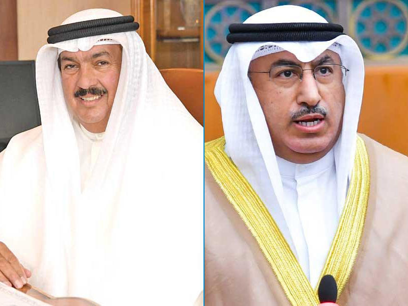 وزير النفط وزير التعليم العالي د. محمد الفارس ووزير التربية د. علي المضف