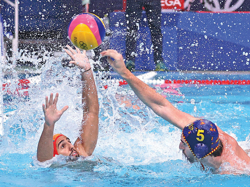 جانب من مباراة إسبانيا وأستراليا