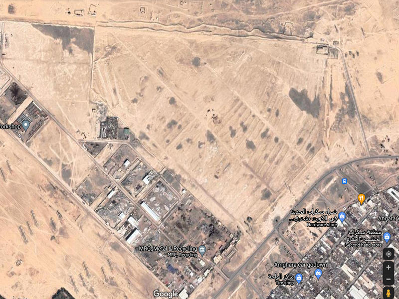 صورة حديثة لموقع جنوب سعد العبدالله عبر الأقمار الصناعية