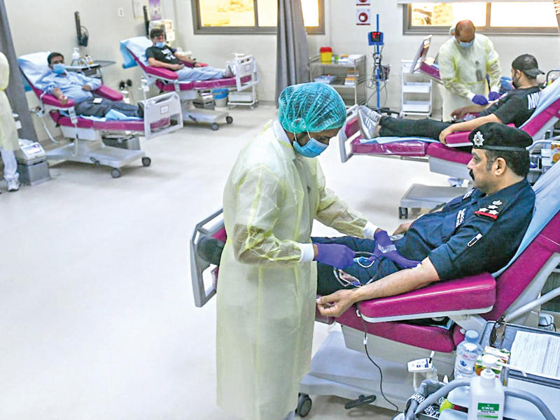 جانب من حملة التبرع بالدم