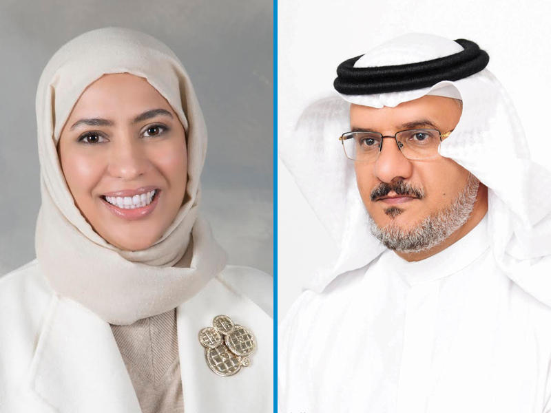 عضو مجلس الشورى السعودي د. محمد آل عباس- رئيسة الجمعية الخليجية للتربية المقارنة د. عهود العصفور