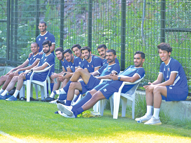 استراحة محارب للاعبي الأزرق الأولمبي (تصوير عبدالرحمن العلي)