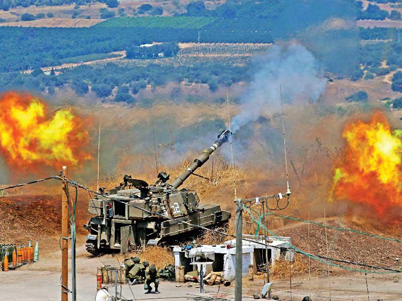 قصف إسرائيلي على جنوب لبنان أمس الأول (أ ف ب)n