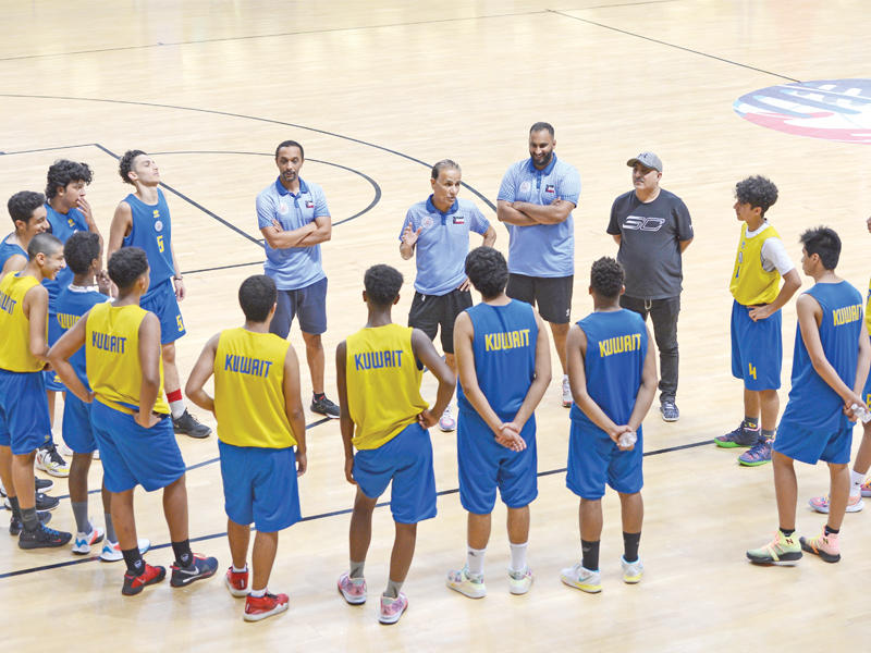 منتخب السلة في تدريب سابق