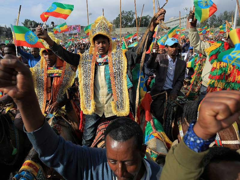 مسيرة لدعم قوات الدفاع الوطني ولإدانة تحرك مقاتلي جبهة تحرير شعب تيغراي