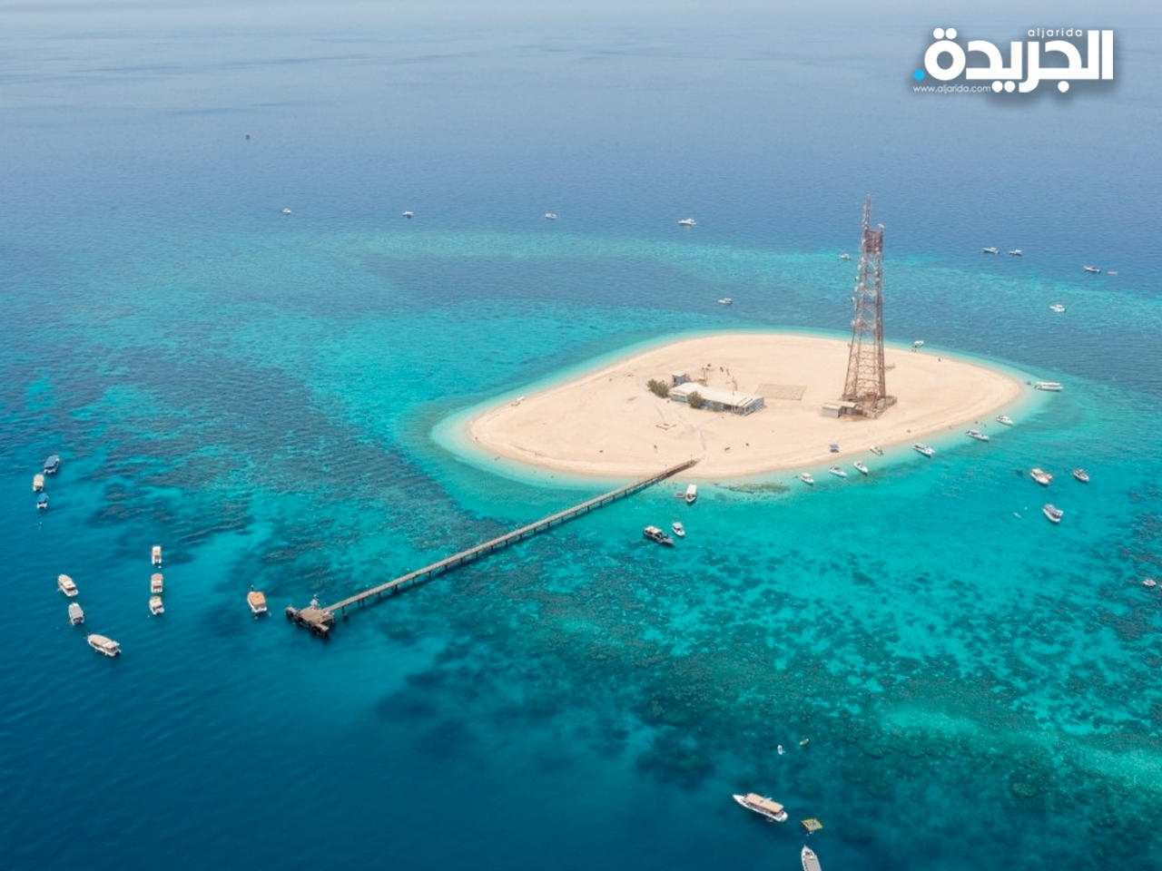 صورة جوية لجزيرة «قاروه»