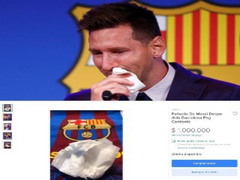 «منديل ميسي» للبيع مقابل مليون دولار