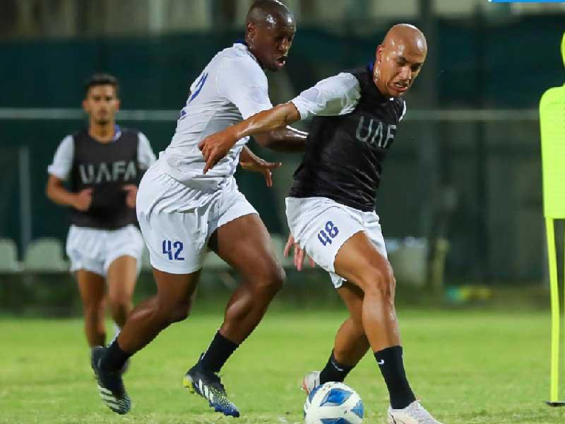 جانب من تدريبات السماوي أمس الأول