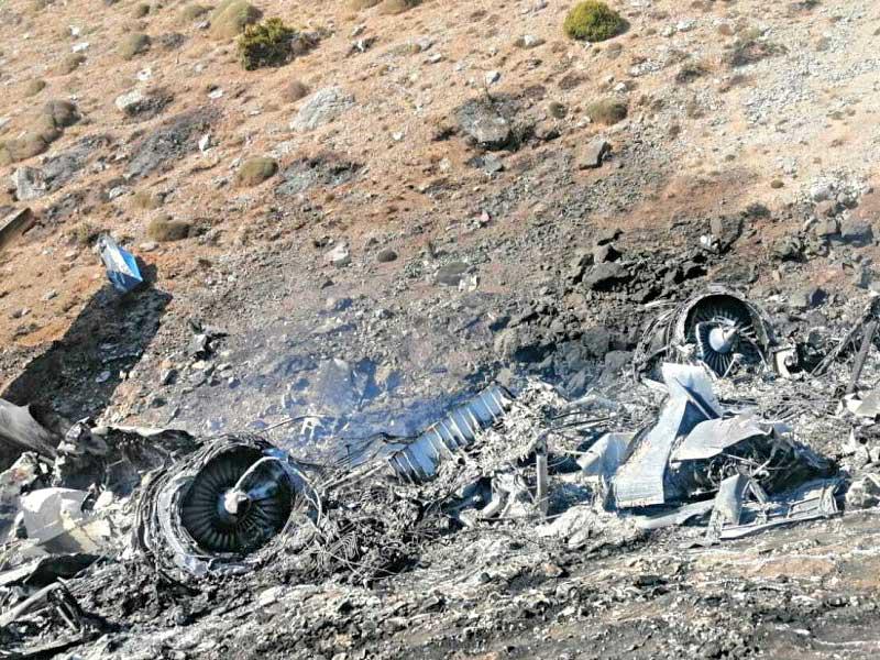 حطام الطائرة التابعة للقوات الجوية الأفغانية 