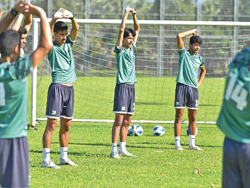 جانب من تدريبات الاخضر في تركيا