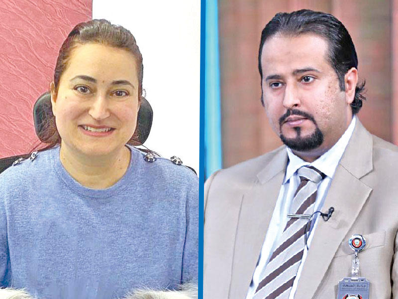  رئيس مركز صباح الأحمد للتطعيم د. محمد المهنا -  استشارية الجراحة العامة في مستشفى مبارك الكبير د. فاطمة خاجة