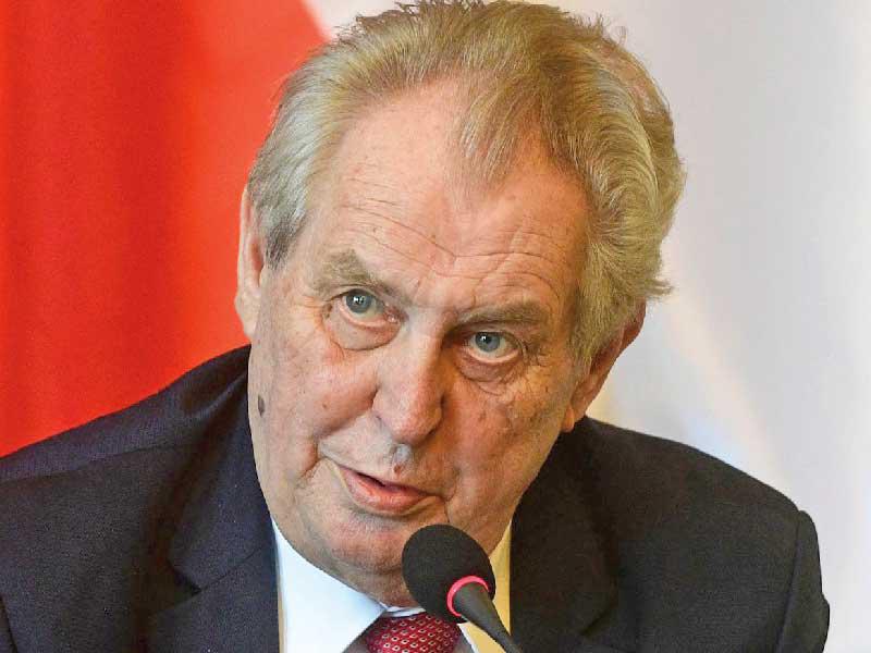 الرئيس التشيكي ميلوس زيمان