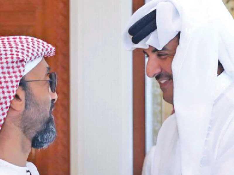 أمير قطر مستقبلاً طحنون بن زايد أمسn