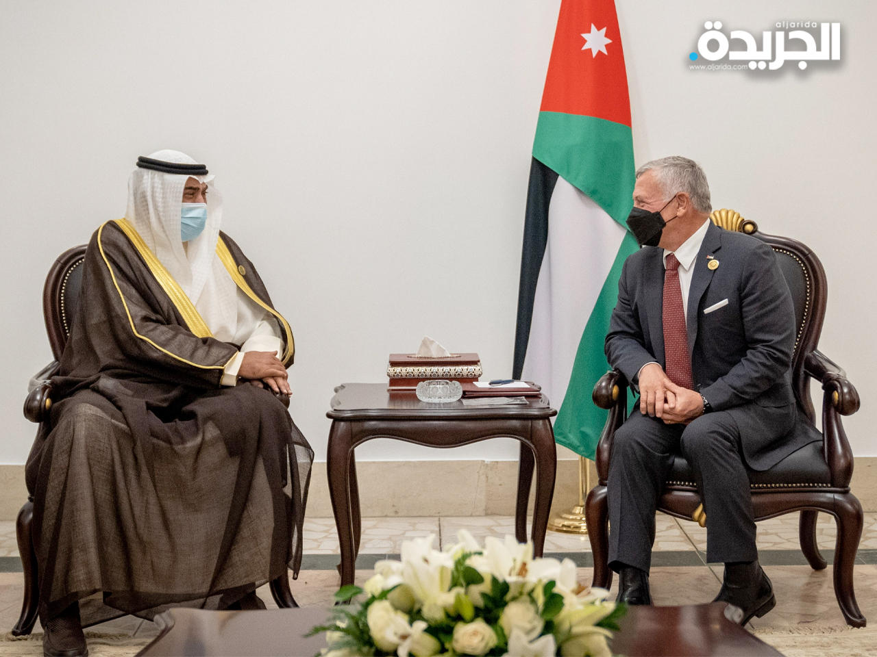 الخالد يلتقي ملك الأردن على هامش مؤتمر بغداد