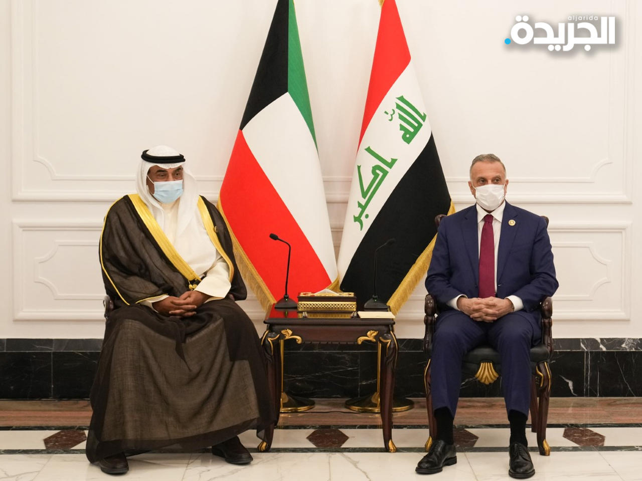 الخالد خلال لقائه مصطفى الكاظمي