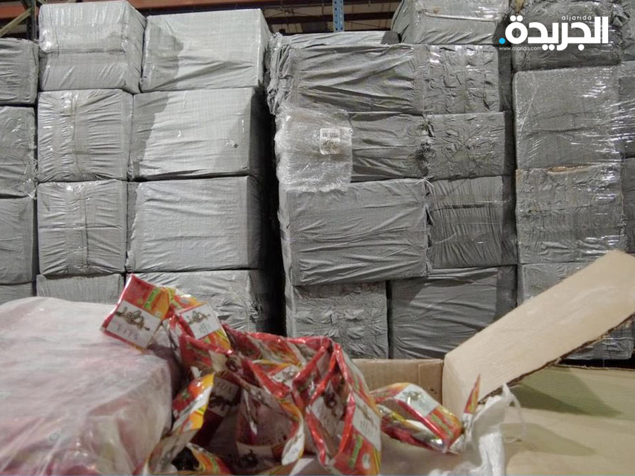 شحنة التنباك المضبوطة 