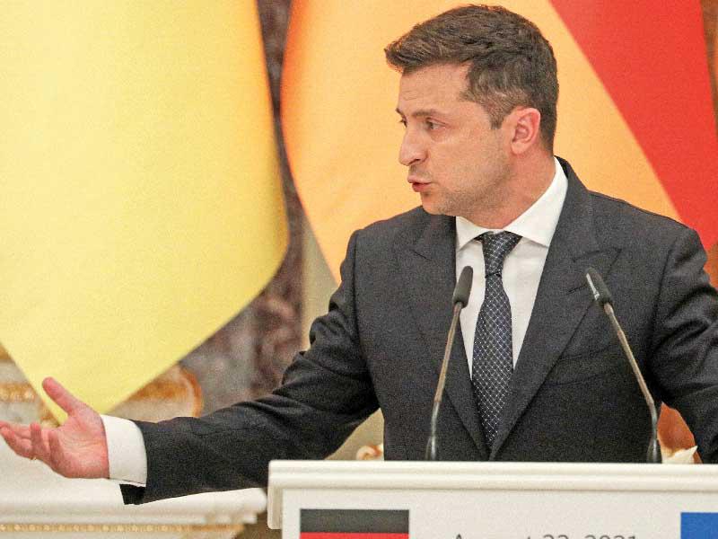 الرئيس الأوكراني فولوديمير زيلينسكي 