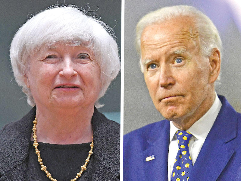 الرئيس الأميركي جو بايدن  - وزيرة الخزانة الأميركية جانيت يلين