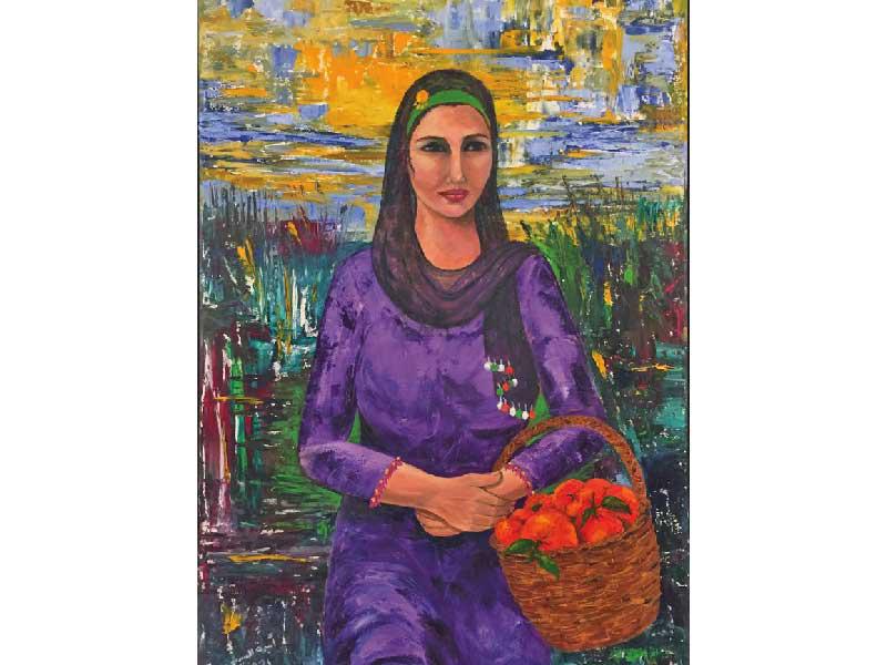 من لوحات المعرض 