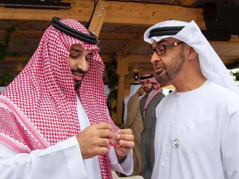 ولي عهد أبوظبي نائب القائد الأعلى للقوات المسلحة الإماراتية محمد بن زايد آل نهيان وولي العهد السعودي، الأمير محمد بن سلمان