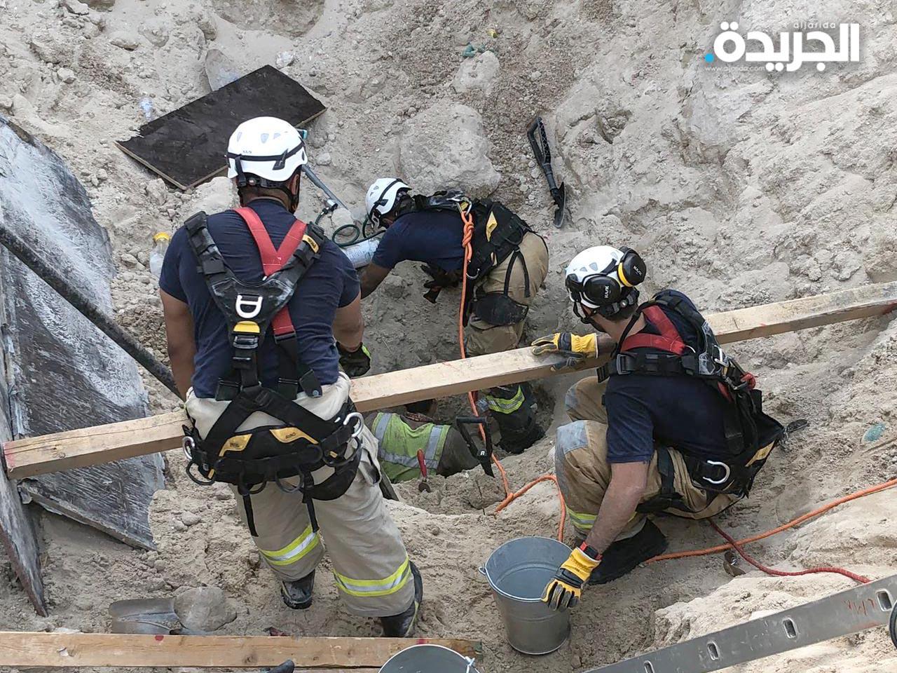 انهيار رملي في مبنى المطار الجديد