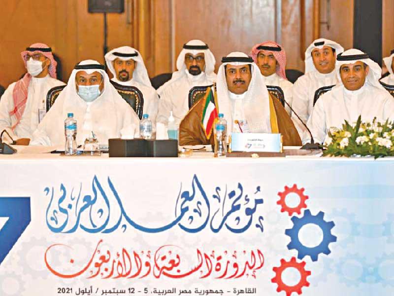 وفد الكويت مشاركا في اعمال الدورة 47 لمؤتمر العمل العربي