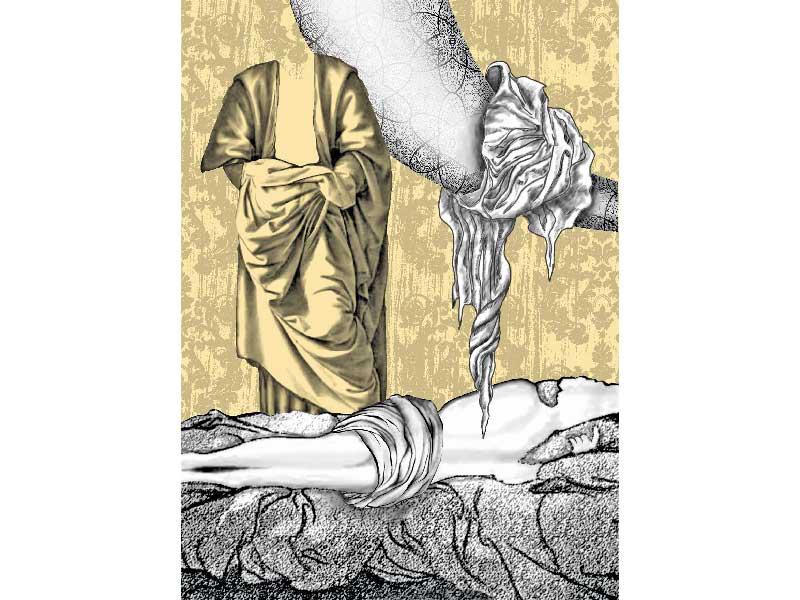 إحدى لوحات المعرض