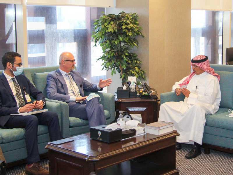  رئيس جهاز الأمن الوطني بالإنابة الشيخ صباح الشملان مستقبلاً رئيس إدارة شؤون الشرق الأوسط وشمال إفريقيا لدى حلف شمال الأطلسي جيوفاني روماني