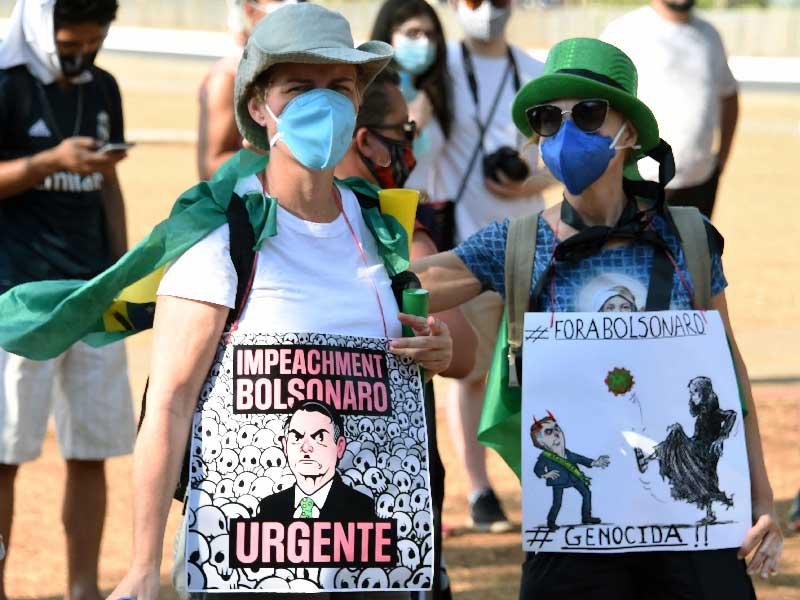 تظاهر المئات في البرازيل ضد الرئيس جاير بولسونارو 