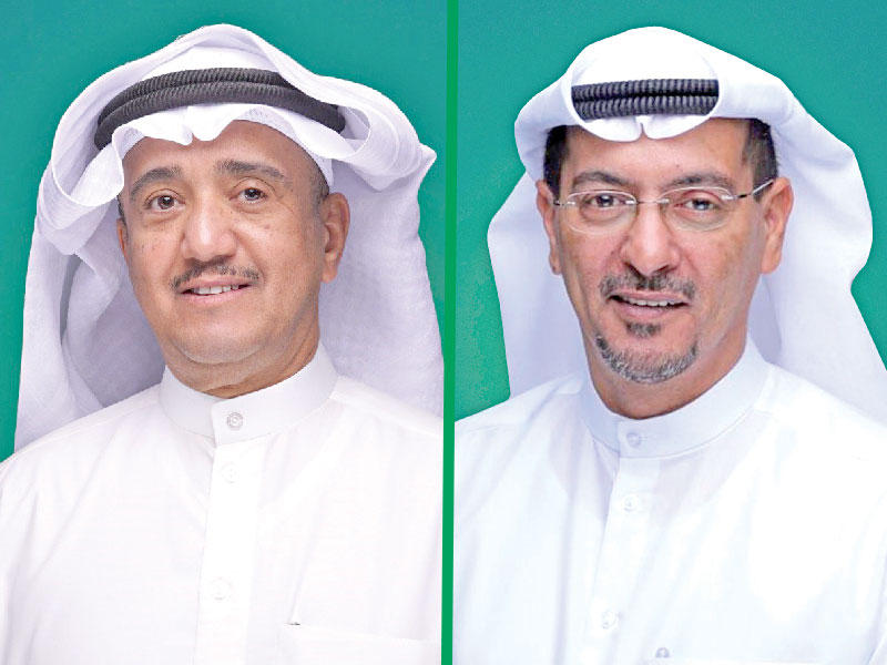 رئيس الموارد البشرية للمجموعة في «بيتك» زياد العمر - المدير التنفيذي لتكنولوجيا المعلومات في «بيتك»، جمال المنيّخ