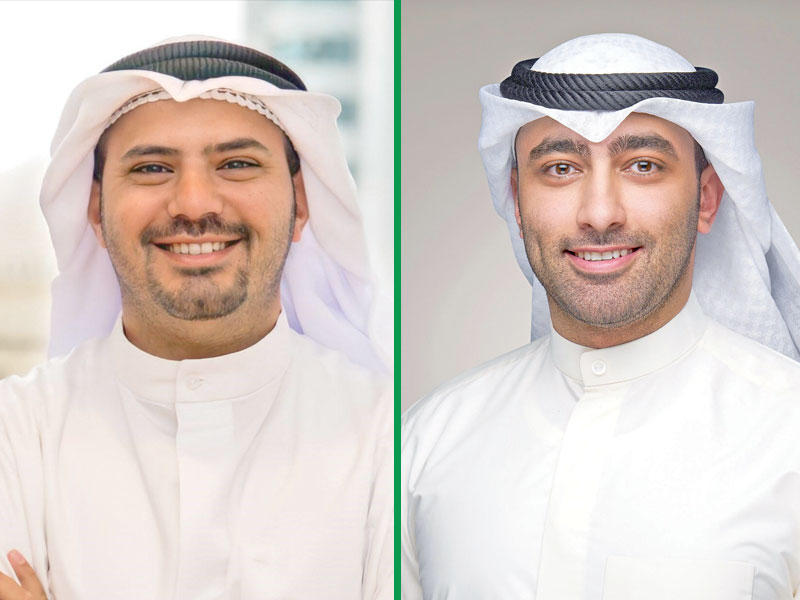 المدير في إدارة الاتصالات والعلاقات المؤسسية في البنك وليد الصقعبي  - نائب رئيس اللجنة الكويتية لرياضة البادل يوسف السلطان 