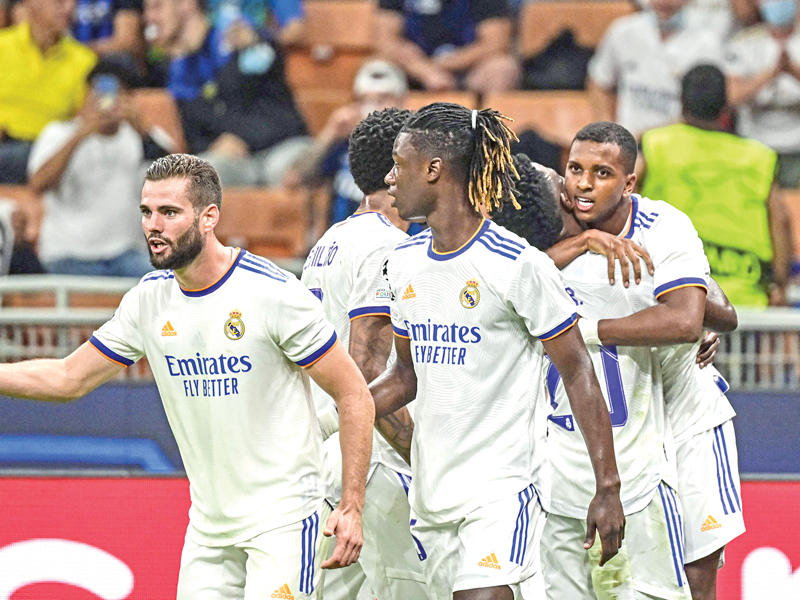 لاعبو الريال خلال مباراة سابقة