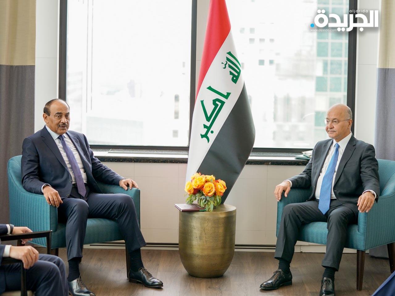 الخالد ملتقياً الرئيس العراقي