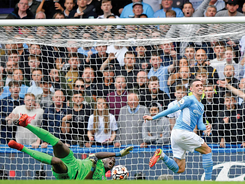 جانب من مباراة مانشستر سيتي وتشلسي