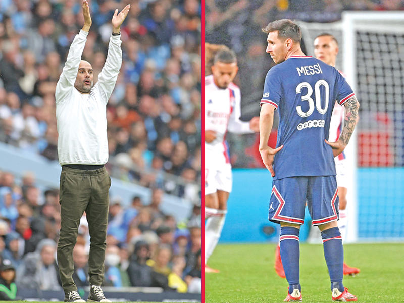  الأرجنتيني ليونيل ميسي - مدرب برشلونة السابق بيب غوارديولا