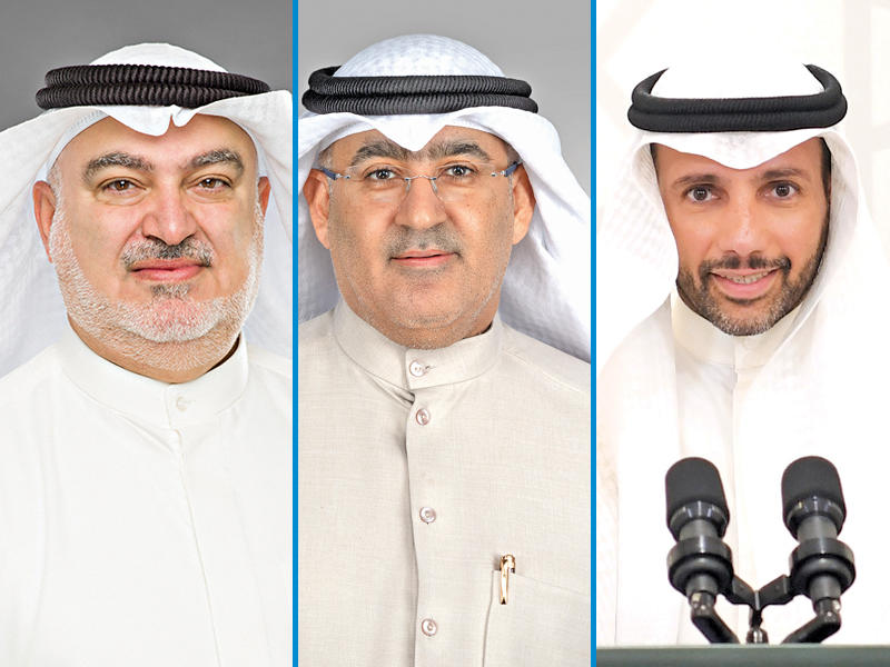 رئيس مجلس الأمة مرزوق الغانم - النائب أحمد الحمد - النائب خليل الصالح