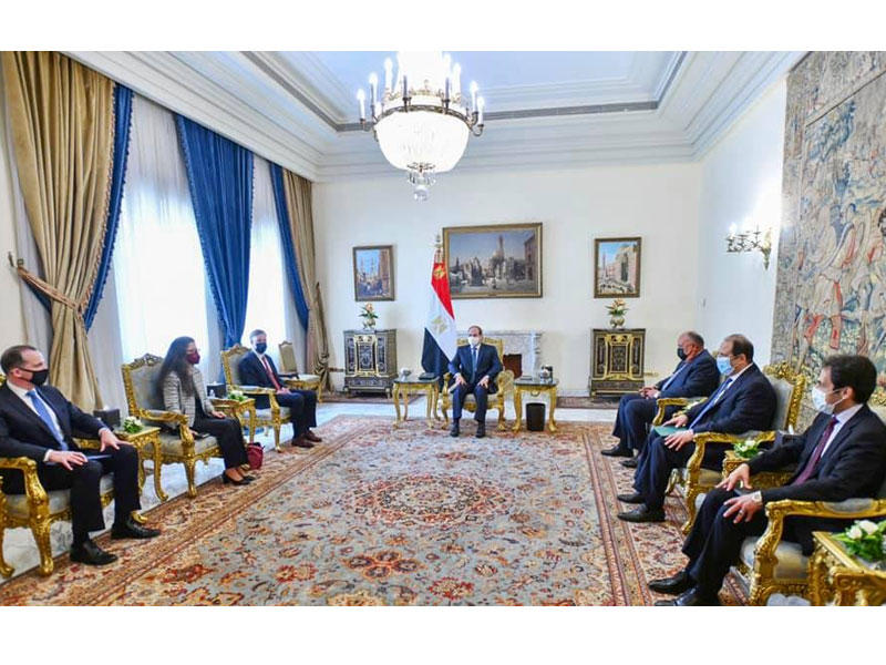 مستشار البيت الأبيض للأمن القومي جايك سوليفان يجتمع مع الرئيس المصري عبد الفتاح السيسي.