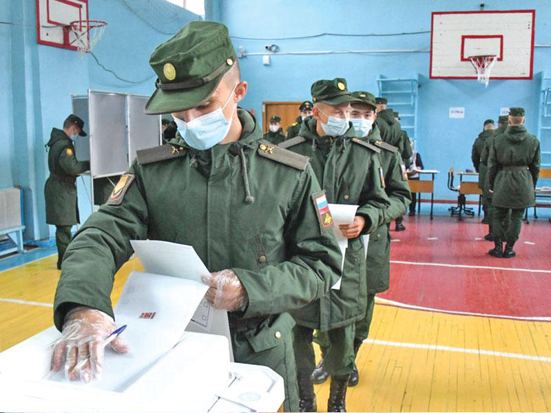 جانب من انتخابات البرلمان الروسي التي أجريت في 19 سبتمبر الماضي