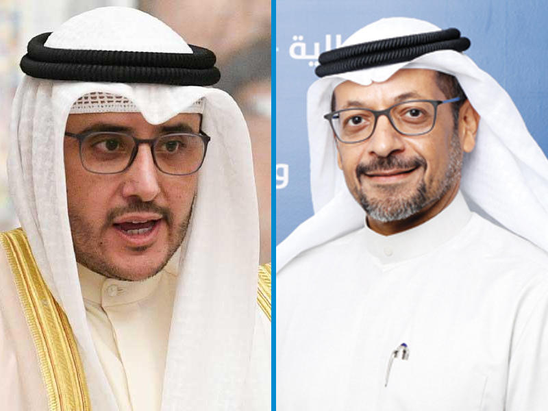  وزير المالية وزير الدولة للشؤون الاقتصادية والاستثمار حليفة حمادة - وزير الخارجية وزير الدولة لشؤون مجلس الوزراء الشيخ د. أحمد الناصر