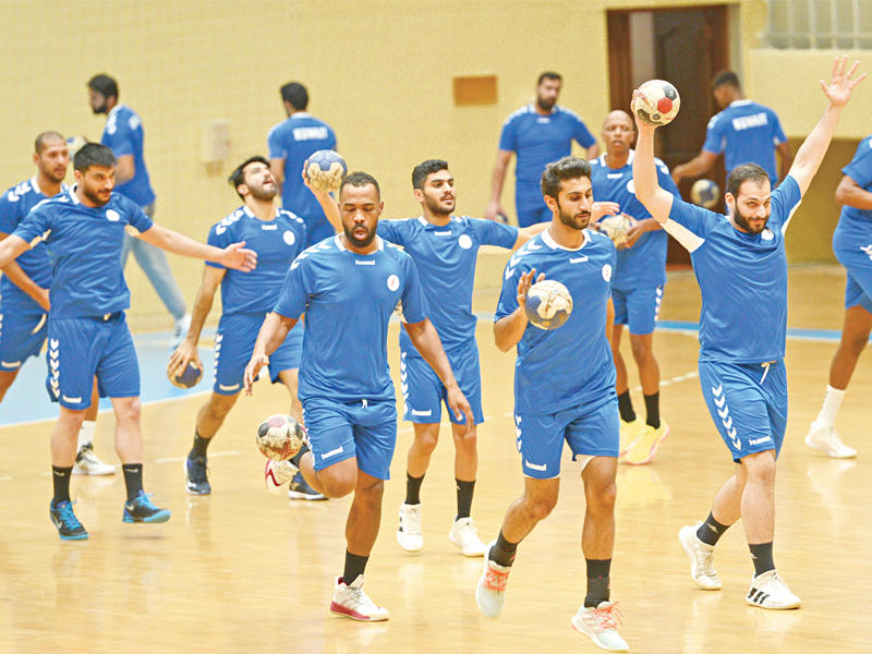 جانب من تدريب سابق لمنتخب اليد