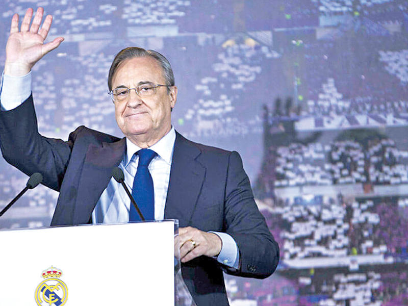  رئيس نادي ريال مدريد فلورنتينو بيريز