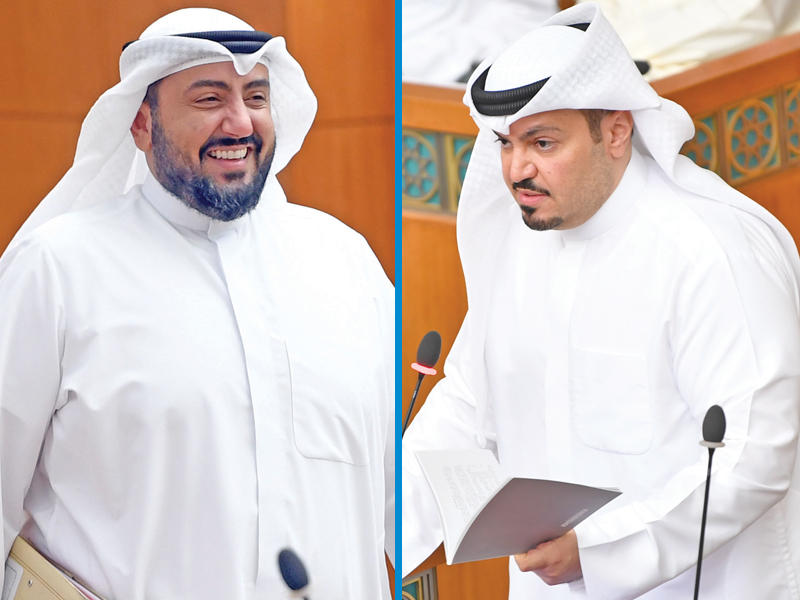 النائب هشام الصالح - وزير الصحة الشيخ د. باسل الصباح