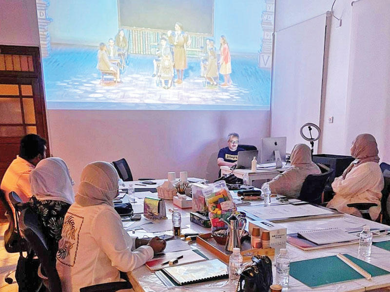 من أجواء الورشة