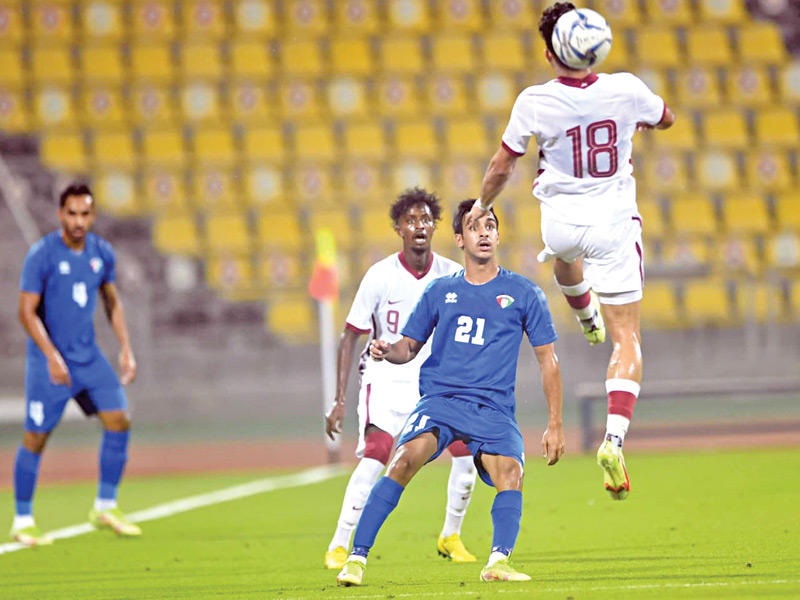 من المواجهة الأولى للمنتخب الأولمبي ونظيره القطري