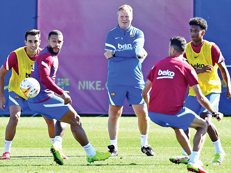 جانب من تدريبات برشلونة